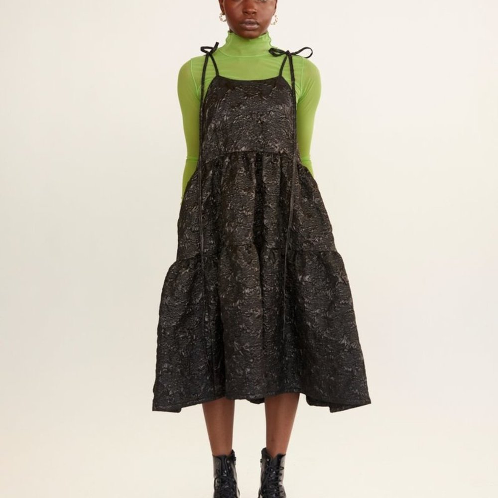 ELIZA FAULKNER CECE DRESS - BLACK JACQUARD Size Small